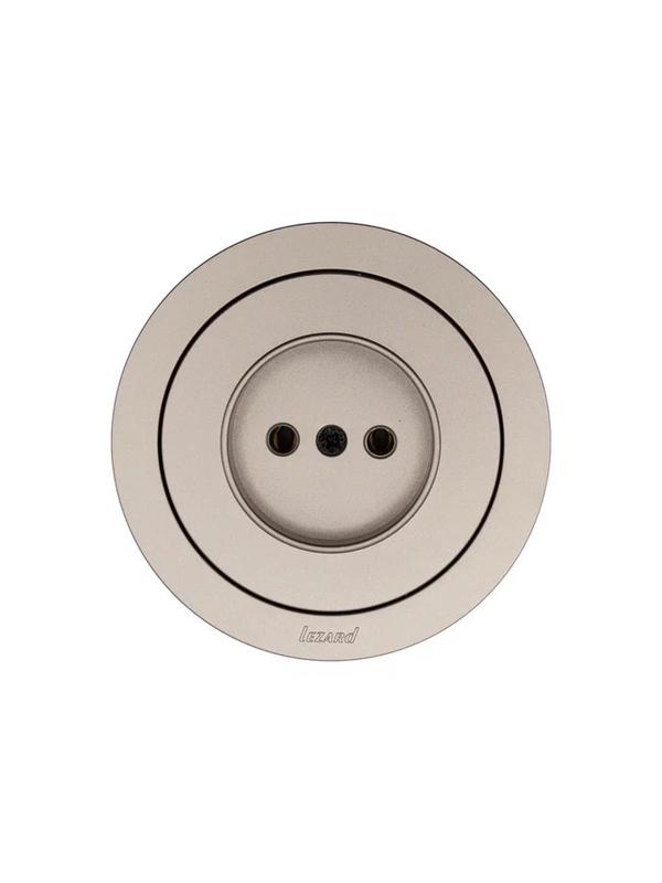 Розетка 1-м СП OSEN без заземл. ПБТ механизм титан LEZARD 743-3788-121B