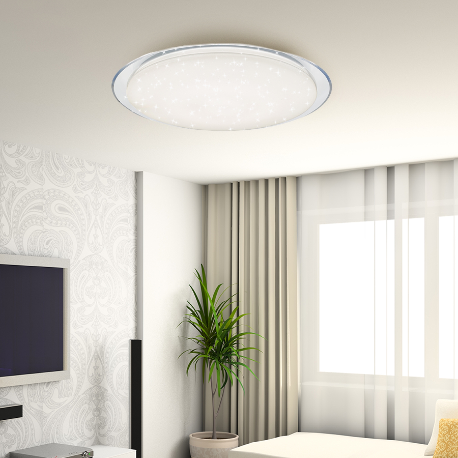 Светильник бытовой светодиодный (SPB 6) Fashion Светодиод. св-к 120Вт 3000-6500К 10200 Лм с пультом ДУ 680x100 мм SPB-6 Saturn 120