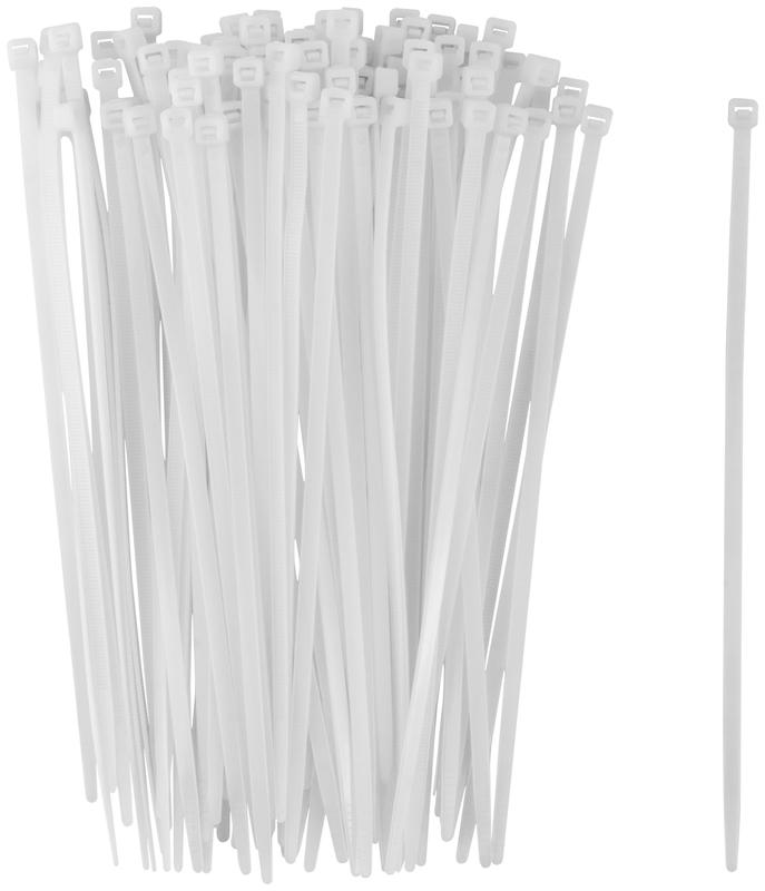 Хомут для проводов 4.8х200мм нейлон. бел. (уп.100шт) FIT 60374