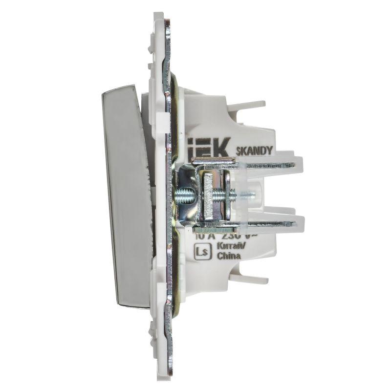 Выключатель 3-кл. SKANDY 10А SK-V11N никель IEK SK-V30-0-10-K50