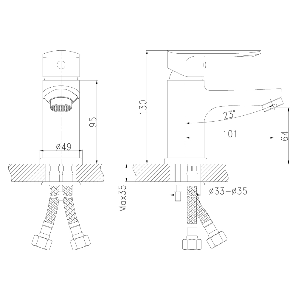 Смеситель для раковины Rossinka RS32 (RS32-11)