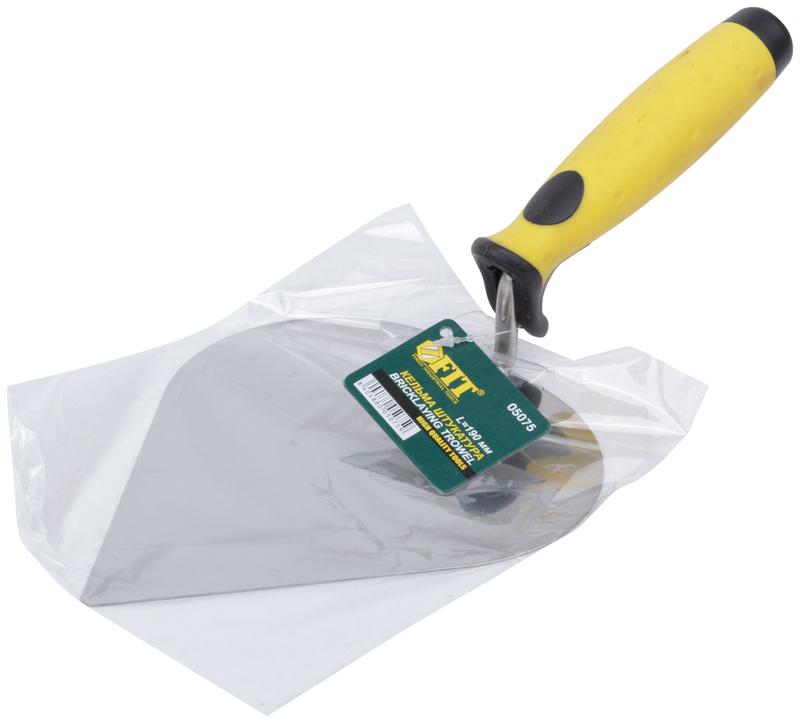 Мастерок штукатура "Профи" "трапеция"нержав. мягкая ручка 190мм FIT 05075