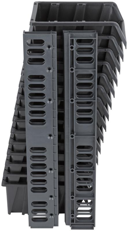 Набор лотков для крепежа (15шт лотков 150х95х70мм+4шт планок) черн. MOS 65701М