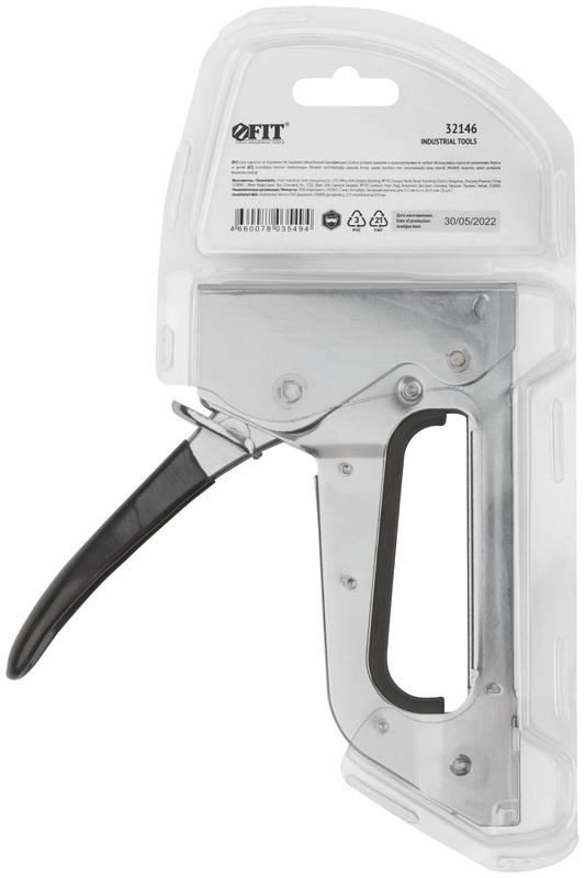 Степлер для узких скоб "тип 53"/"тип 53F" 6-10мм рессорныймеханизм металлический корпус FIT 32146