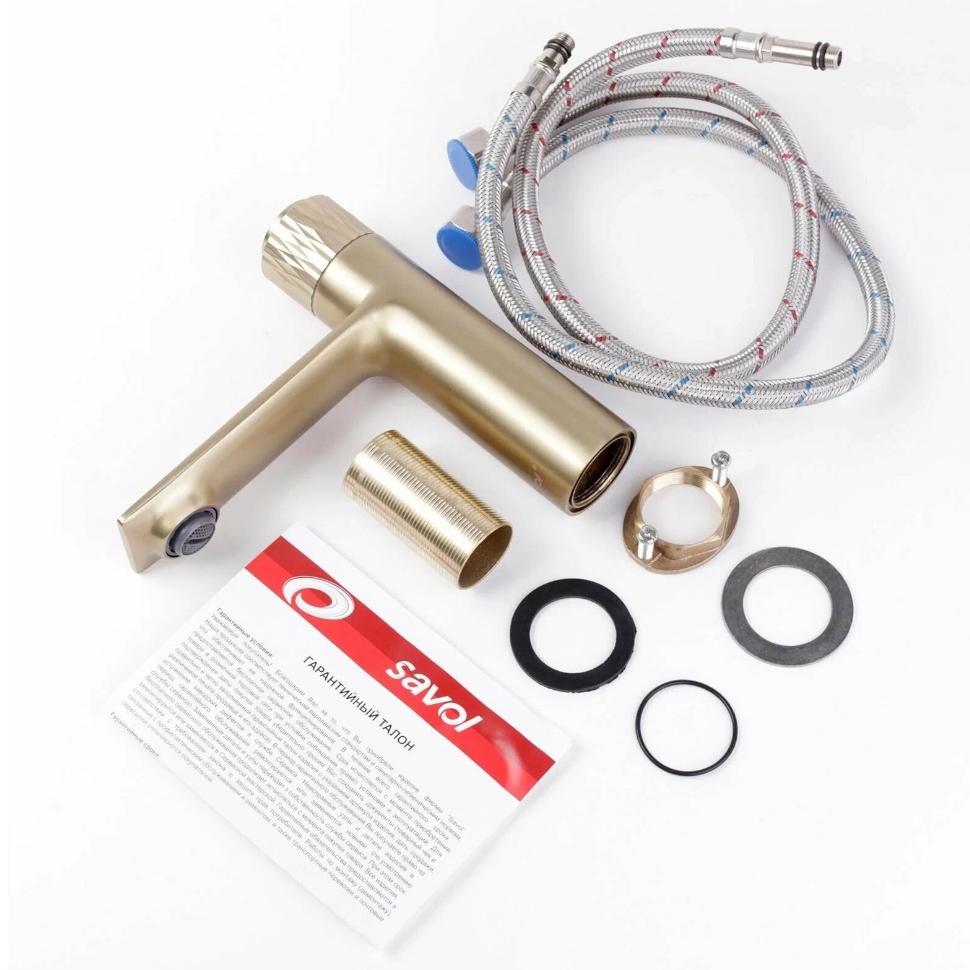 Смеситель для раковины Savol S-601810LB, золото