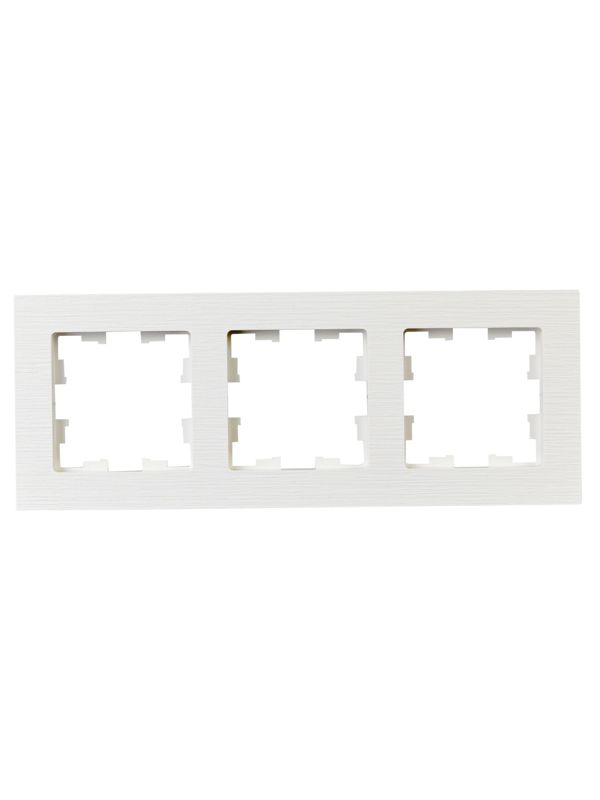 Рамка 3-м BRITE РУ-3-Бр бел. рифленый IEK BR-M32-51-K01