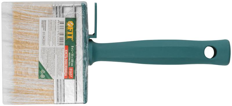 Макловица искусственная светлая щетина пластиковый корпус полая ручка "мини" 30х100мм FIT 01637