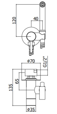ZDUP110HGSP Набор гигиенического душа Paffoni