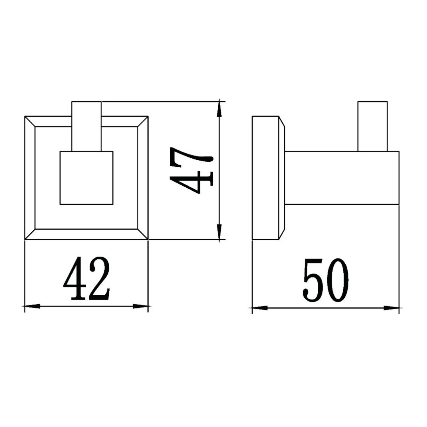 Крючок для ванной комнаты Savol S-009553, хром