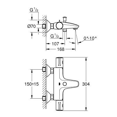 Термостат Grohe Grohtherm 800 34576000 для ванны