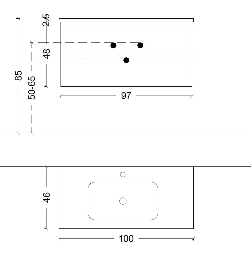 Тумба CAPOLDA 100 dark wood
