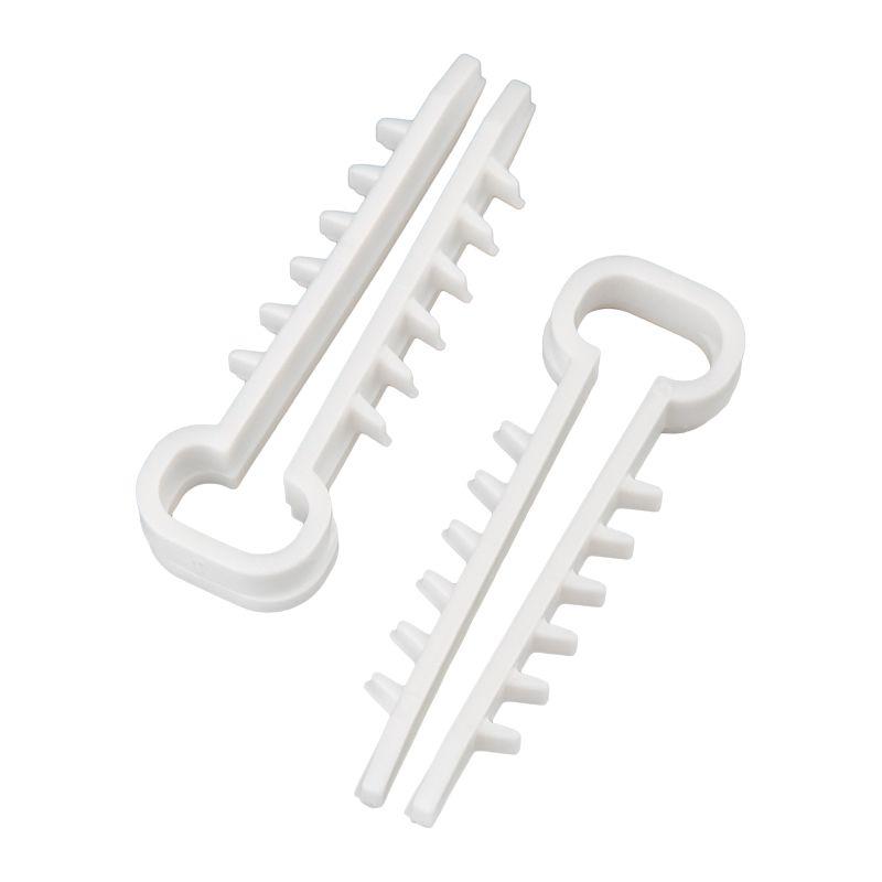 Дюбель-хомут 5-10 для плоского кабеля бел. (уп.100шт) Rexant 07-4610