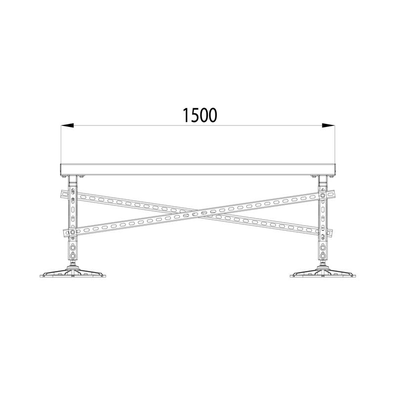 Конструкция опорная для установки оборудования TECHNORAPTOR FOOT 1500х1500 тип 2 HD КМ TR0232