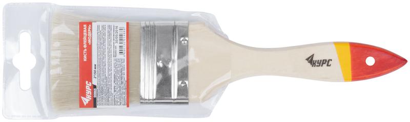 Кисть флейцевая "Модерн" 2дюйм (50мм) искусственная щетина деревянная ручка КУРС 00865