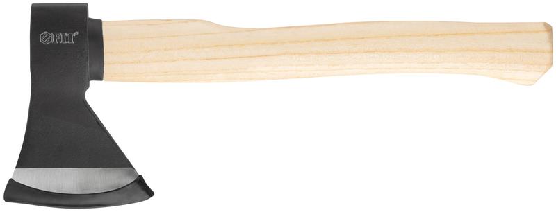 Топор 600г деревянная полированная ручка; кованая усилен. сталь FIT 46136