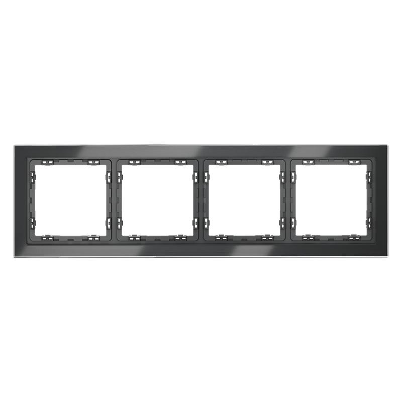 Рамка 4-м S70 стеклян. графит Voltum VLS110407