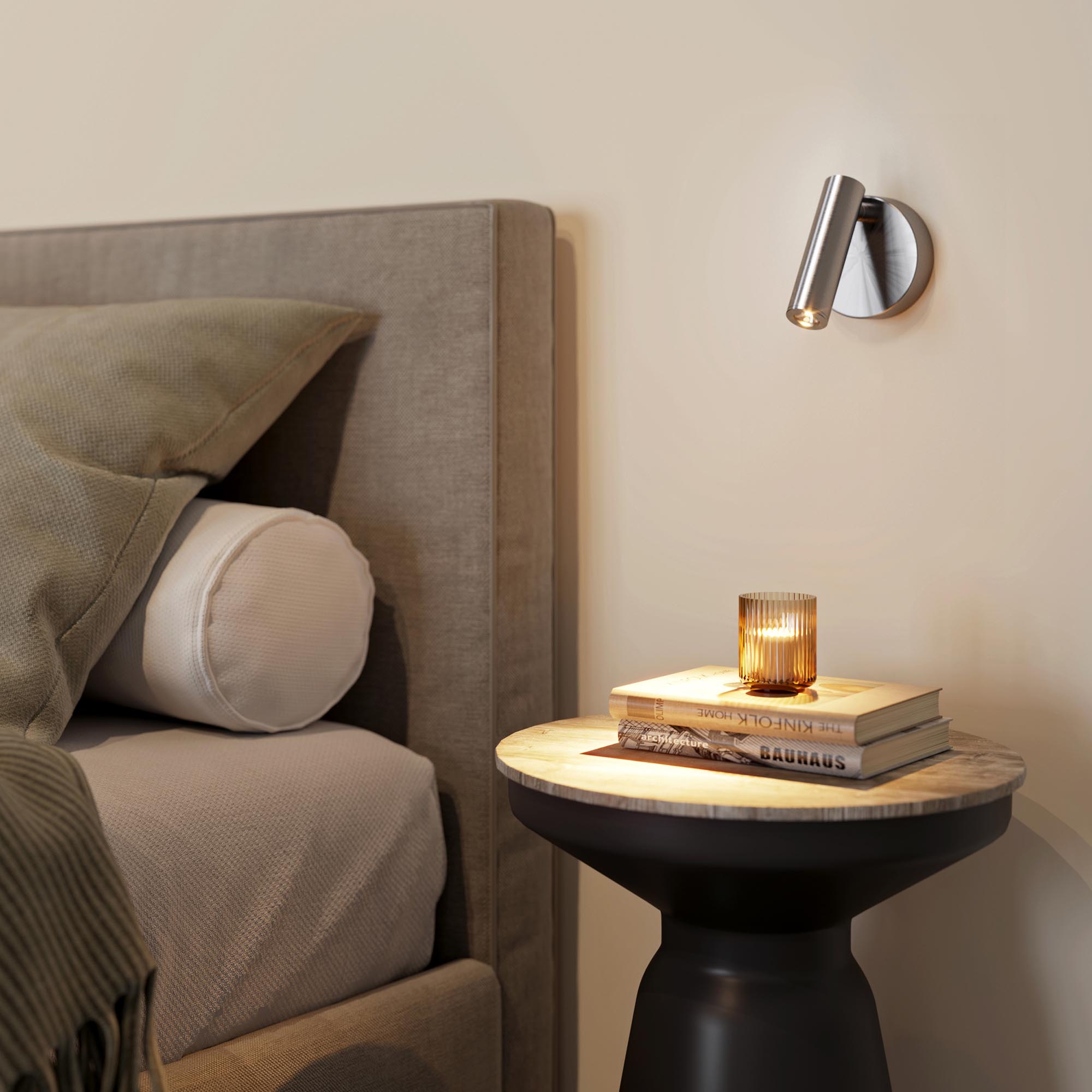 Светильник SP-BED-NB-R90-3W Warm3000 (NI, 20 deg, 230V) (IP20 металл, 3 года)