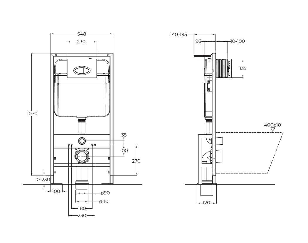 Инсталляция для унитазов BelBagno BB025