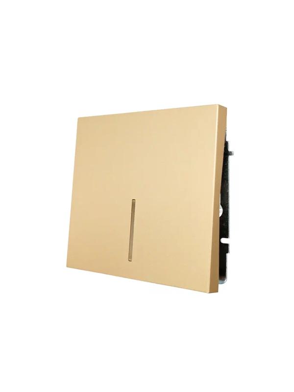 Выключатель 1-кл. с индик. СП ZIMA IP20 10А безвинт. зажим зол. LEZARD 704-3688-111QC