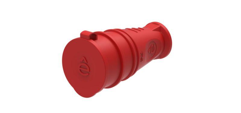 Розетка кабельная MultiSet 16А 2P+E 250В IP44 каучук красн. SE MST4402RD