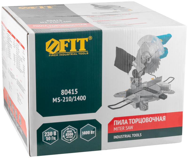 Пила торцовочная 1400Вт 4500об/мин 210/30мм FIT 80415