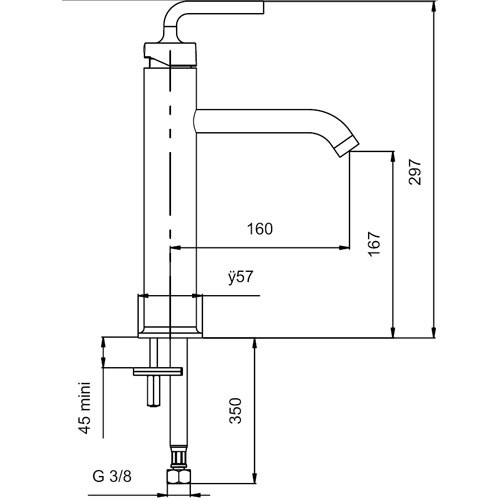 Смеситель Jacob Delafon Purist E14404-4A-CP для раковины