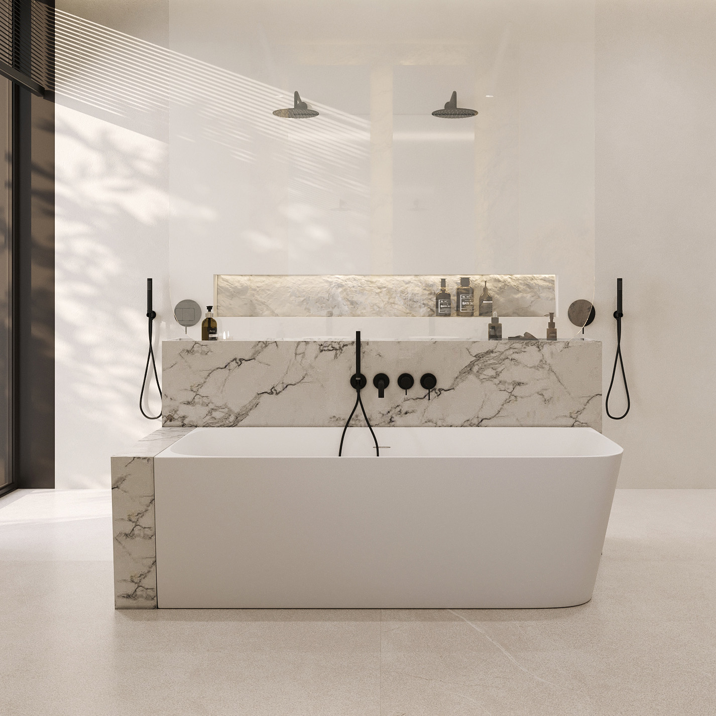 Ванна из искусственного камня ABBER Stein AS9621-1.7 L белая матовая