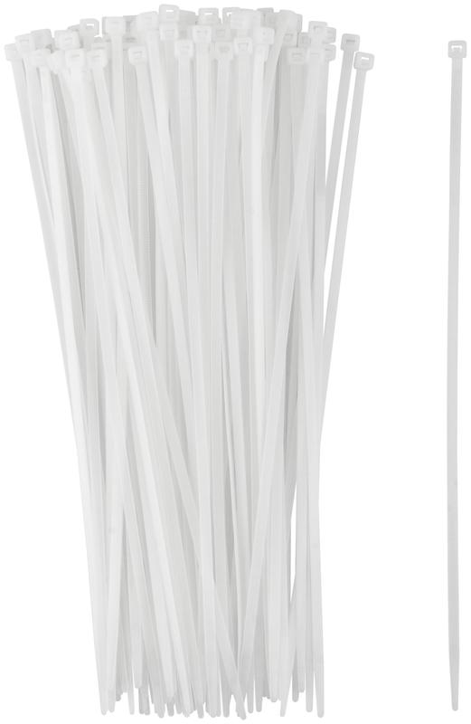 Хомут для проводов 4.8х300мм нейлон. бел. (уп.100шт) FIT 60376