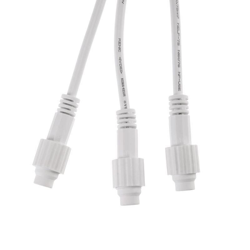 Разветвитель-Y для уличных гирлянд Professional (1 вход 3 выхода) бел. ПВХ Neon-Night 315-411