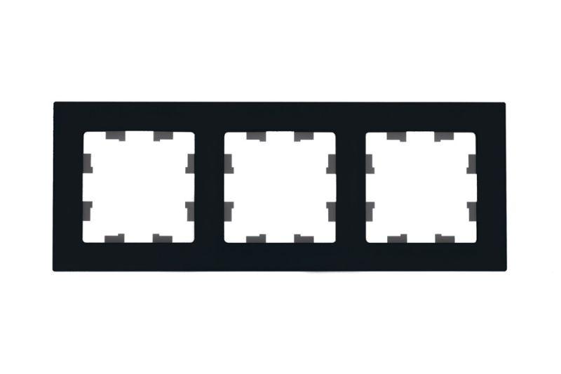 Рамка 3-м AtlasDesign Nature натур. стекло черн. SE ATN361003