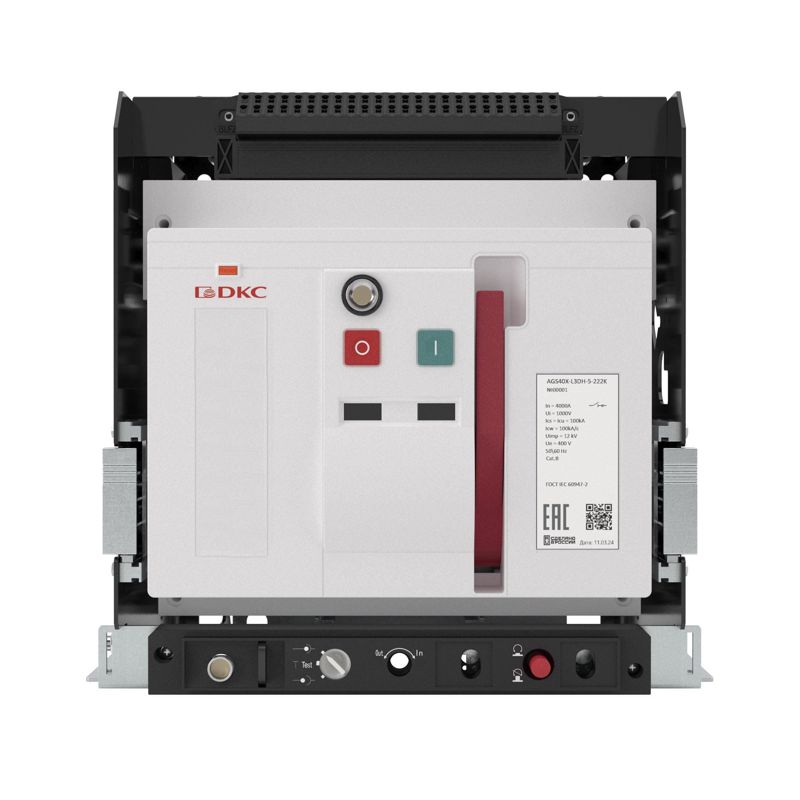 Выключатель нагрузки 100кА YON AGS32X-L3DH-0-222K типоразмер L выкатн. управление 220В AC горизонт. подкл. DKC