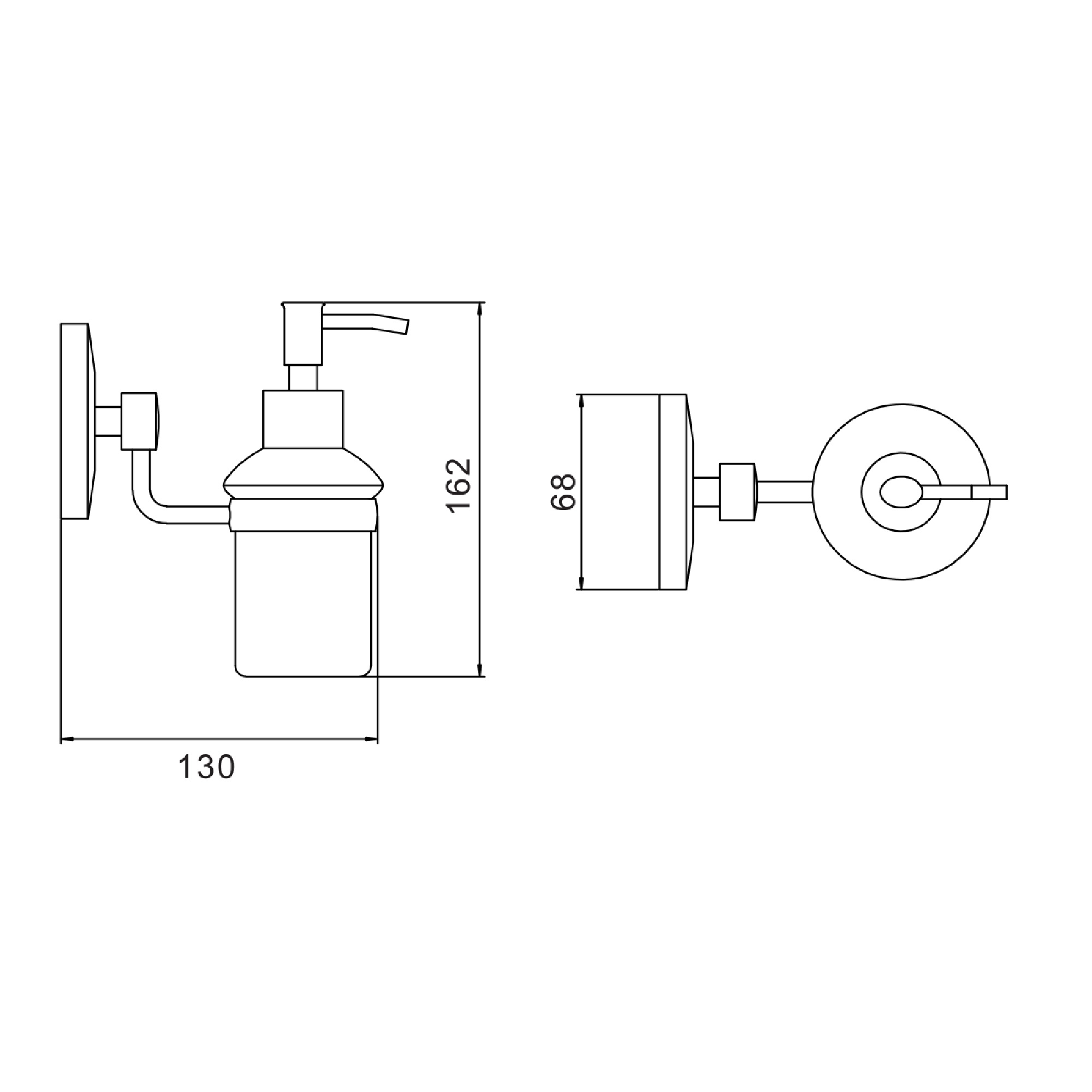 Дозатор жидкого мыла Savol S-007131, хром