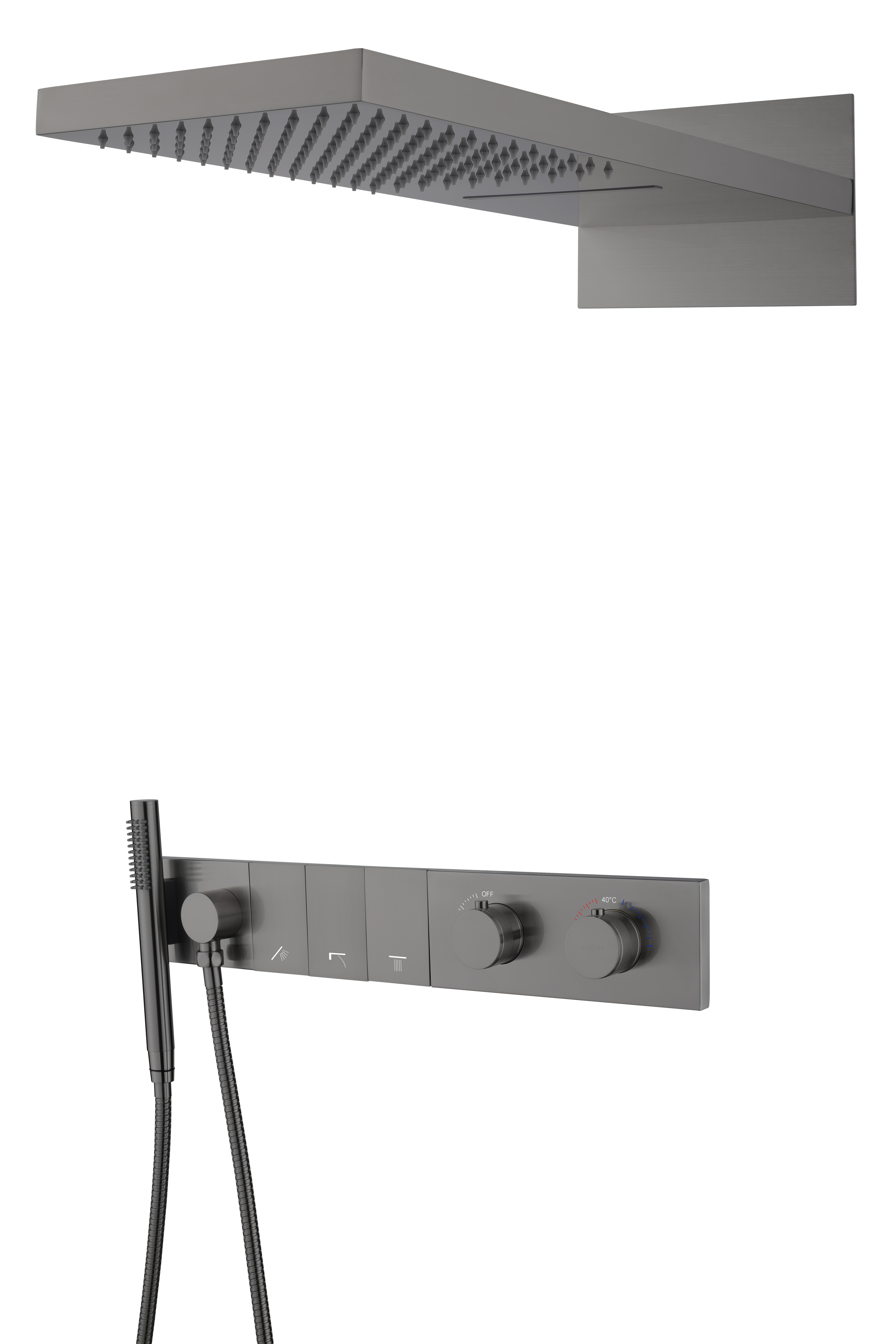 Встроенная душевая система  ZODIAC с термостатом, трехпозиционная GOLD