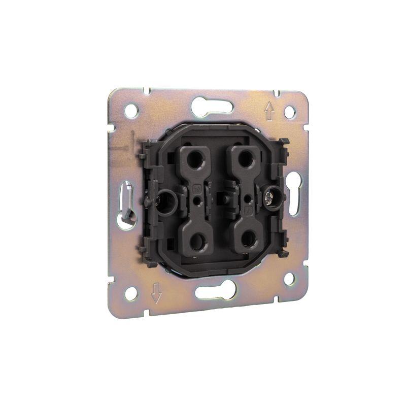 Выключатель 1-кл. СП STRONG MIELE 10А графит Kranz KR-78-0705-6