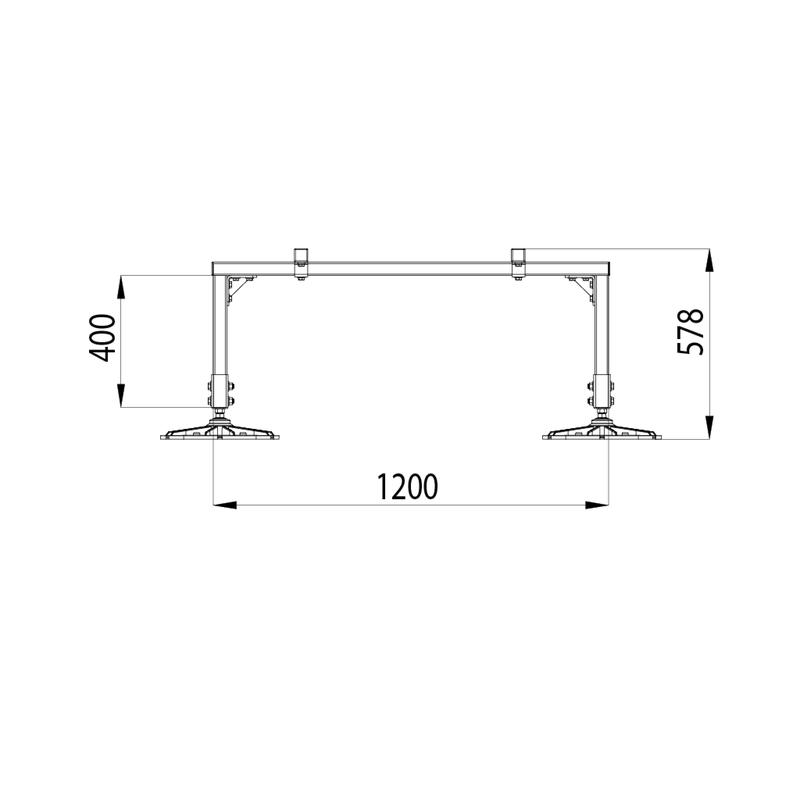 Конструкция опорная для установки оборудования TECHNORAPTOR FOOT 1200х1000 HD КМ TR0215