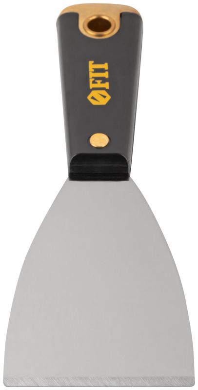 Шпатель для удаления ржавчины профи толщ. лезвия 1мм пластик. ручка сметал. бойком 2. 5дюйм (63мм) FIT 06395