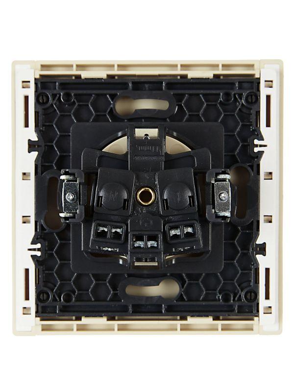 Розетка СП FORTE&PIANO FP415 16А с заземл. защ. шторки винт. крепл. ваниль IEK FP-R14-16-K10