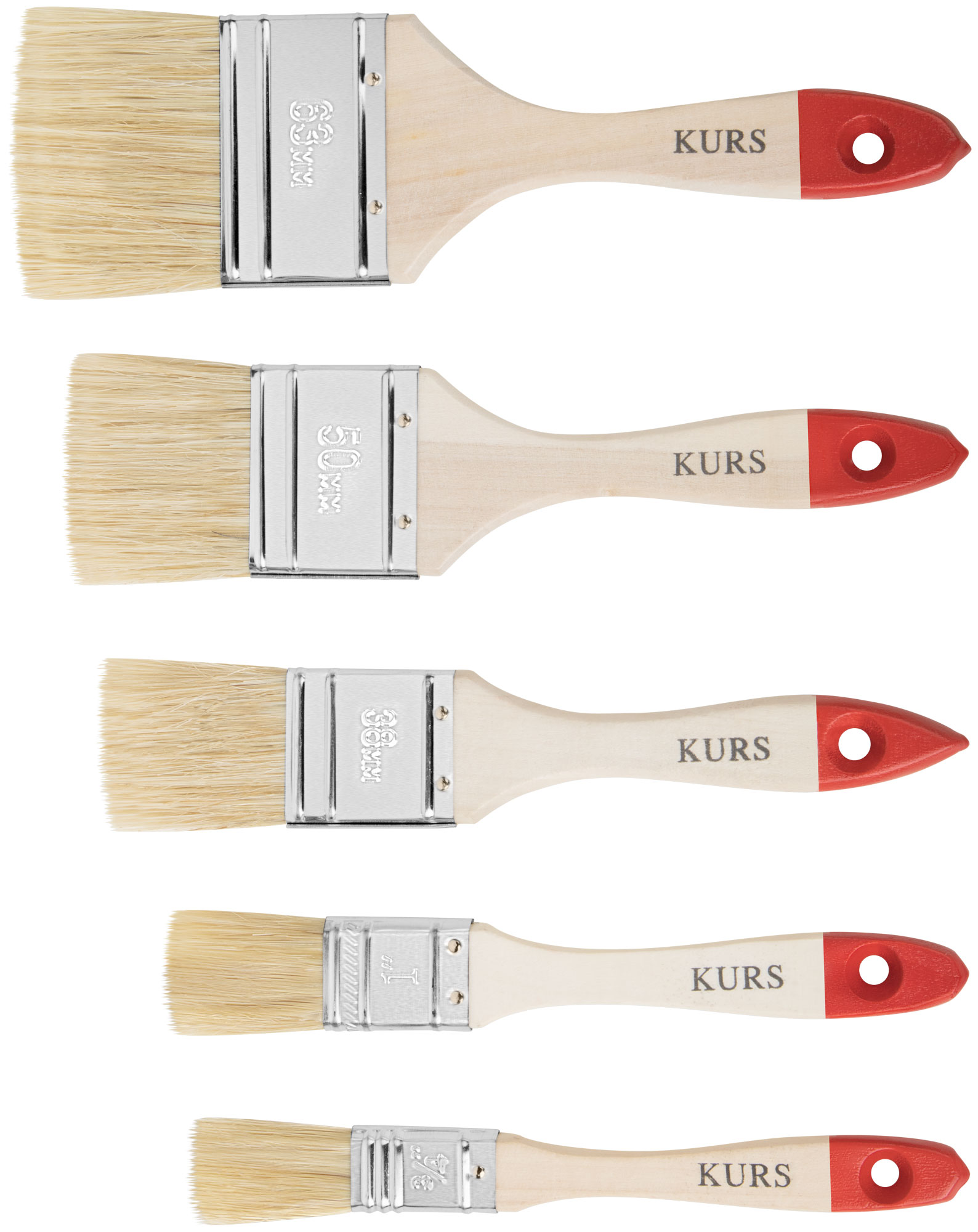 Набор кистей "Оптима" 5 шт. (19, 25, 38, 50, 63 мм)