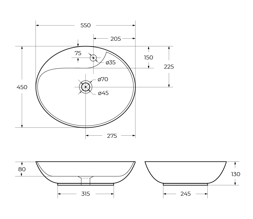 Накладная раковина BelBagno BB1370