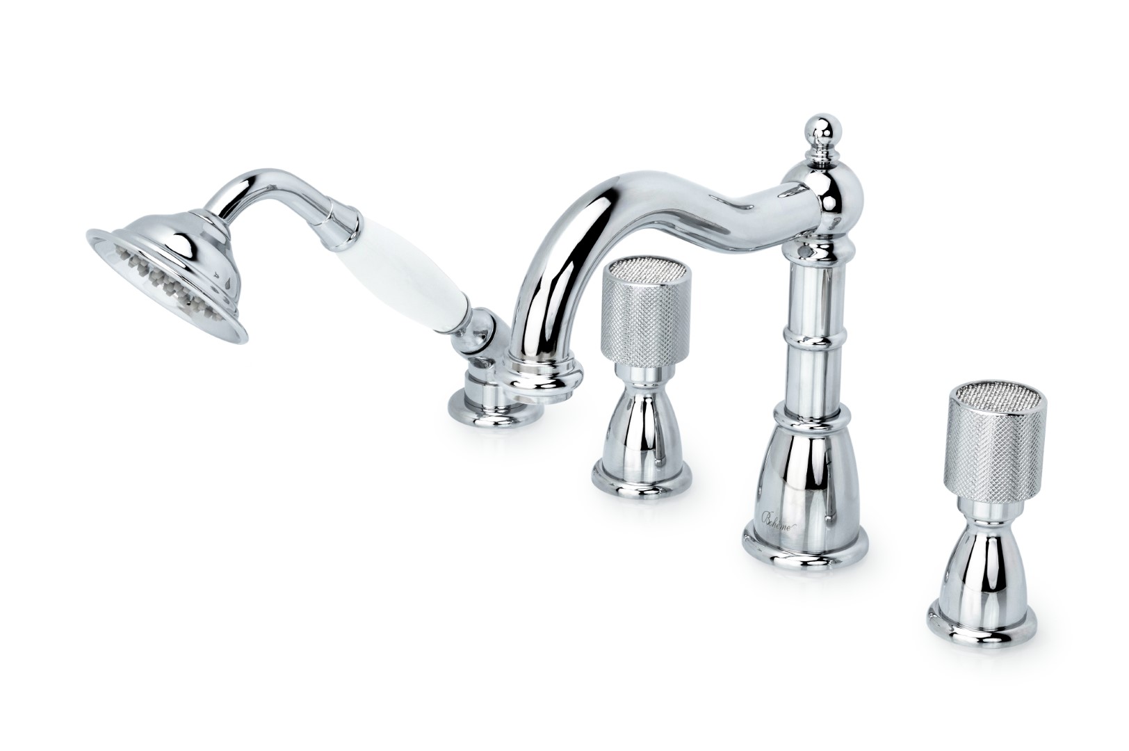 Смеситель врезной 4 отв. ROYAL CRYSTAL, хром_Комплект