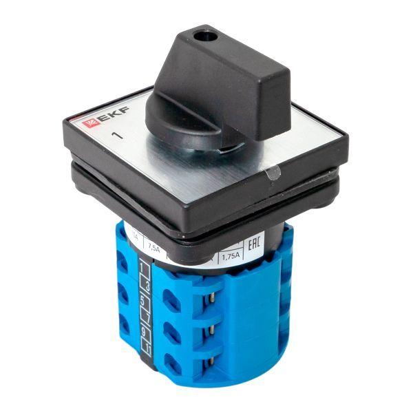 Переключатель кулачковый ПК-1-43 3п 10А "1-0-2" IP65 EKF pk-1-43-10-65