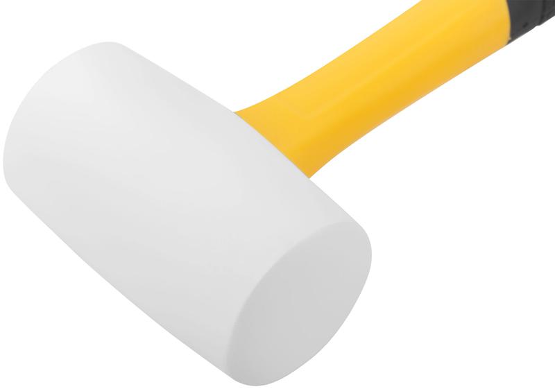 Киянка 50мм 340г фибергласовая ручка резинов. бел. FIT 45517