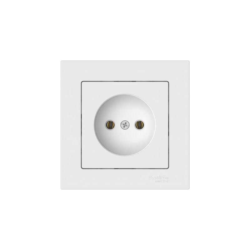 Розетка AtlasDesign 16А без заземл. быстрозажим. клем. в сборе бел. SE ATN000140S