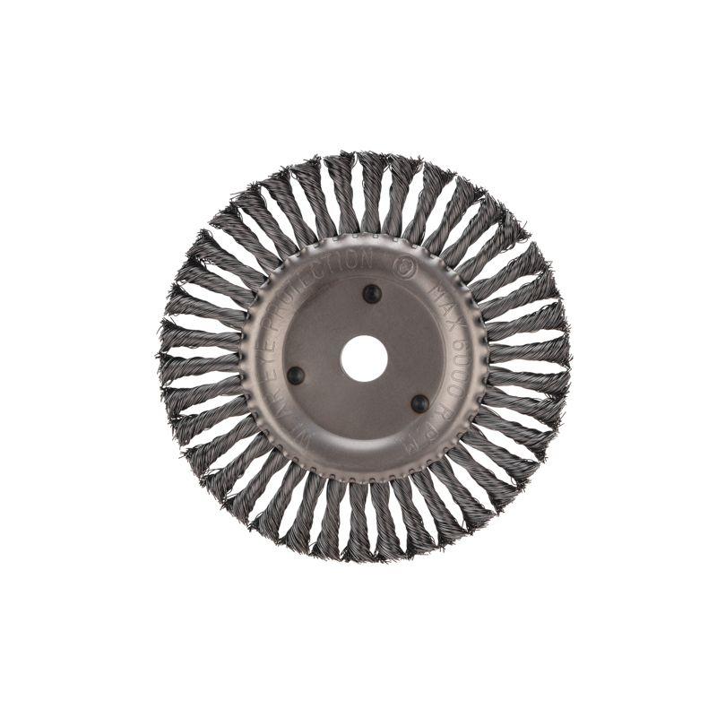 Щетка дисковая для УШМ крученая стальная проволока 200мм отв. 22.23мм Kranz KR-91-1247