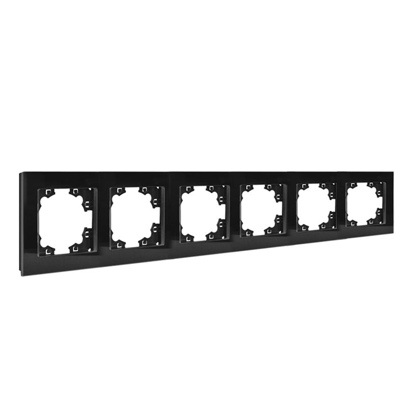 Рамка 6-м Афина стеклянная графит UNIVersal 2259