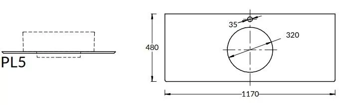 Спец. изделие декоративное для накладных раковин Фондамента 120, серое