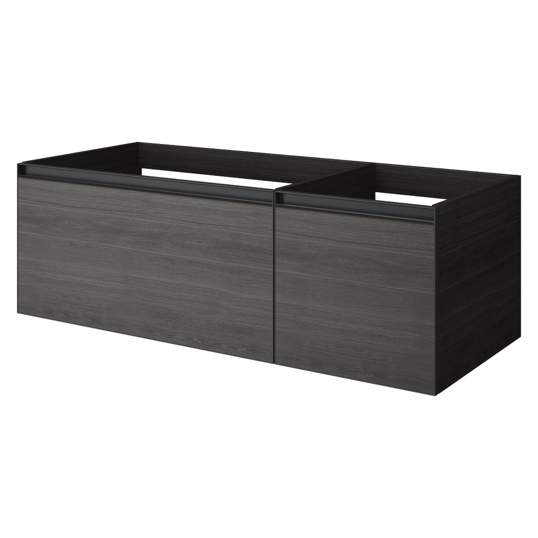 QUATRO 2 120см (80+40) тумба OAK ANTHRACITE профиль ANTHRACITE