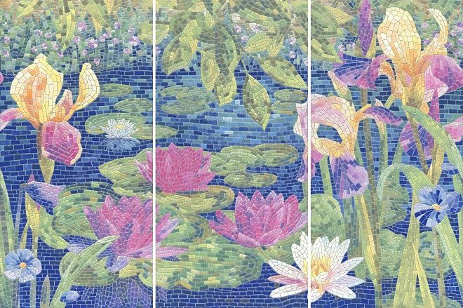 Панно Сад Моне 60х90, HGD\A94\3x\11000RL