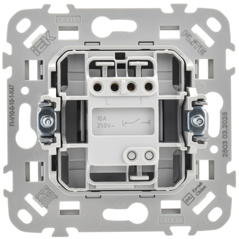 Выключатель 1-кл. СП FLITE ВС11-1-0-ФлА 10А механизм алюм. IEK FI-V10-0-10-1-K47