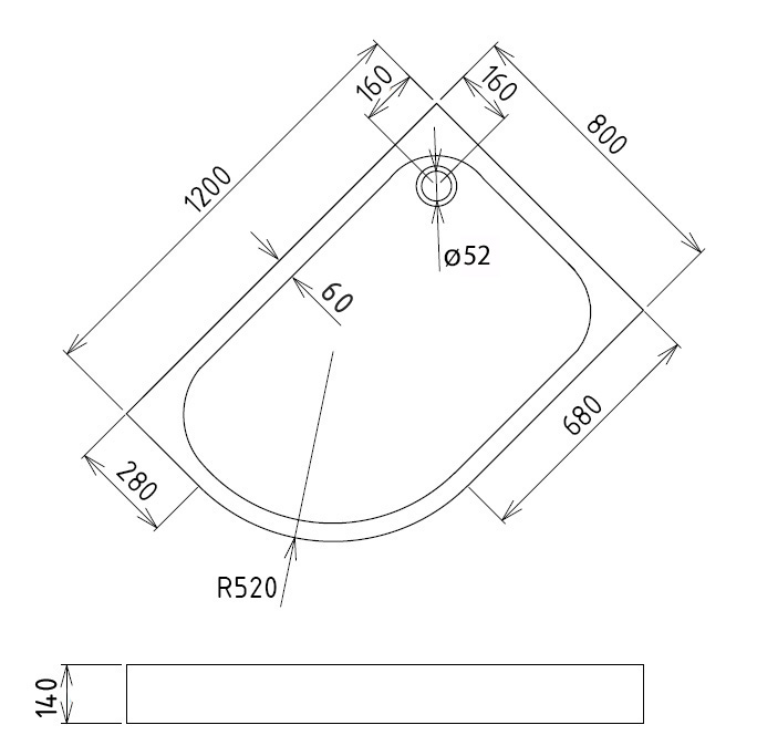 Душевой поддон Gemy ST18 R